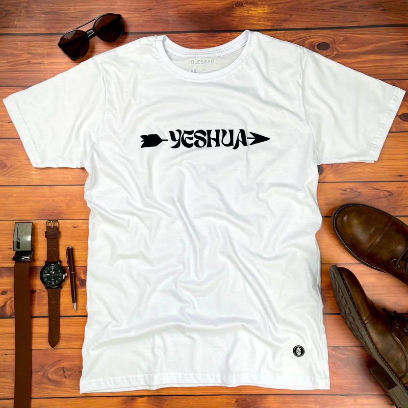 Camiseta Masculina Branca Yeshua Flecha