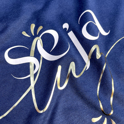 Camiseta Feminina Azul Seja Luz