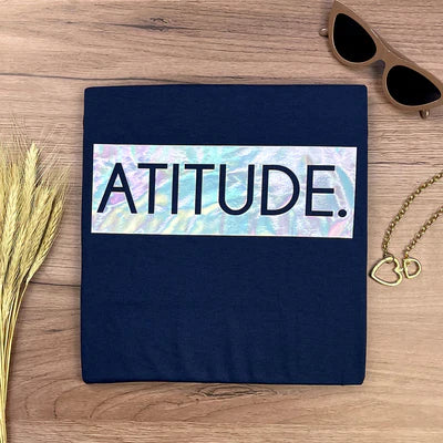 Camiseta Feminina Azul Atitude