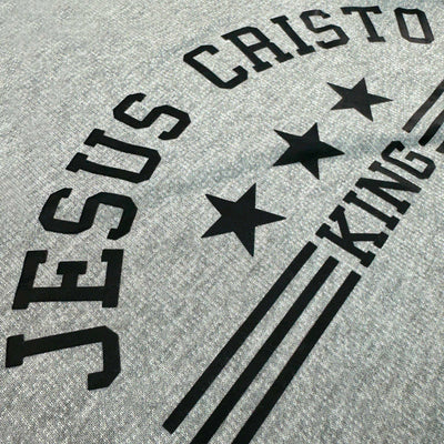 Moletom Cinza Jesus Cristo King