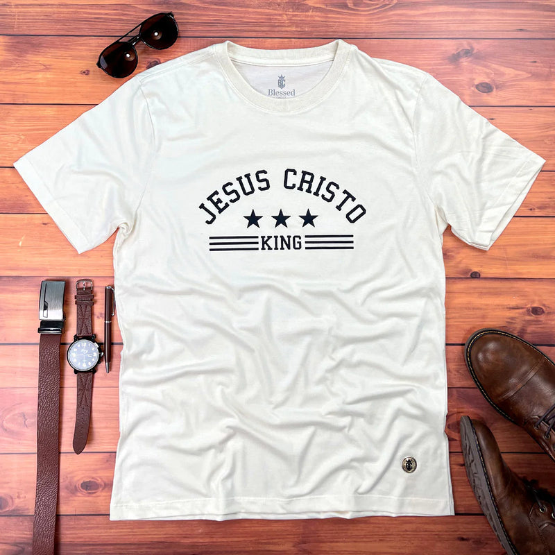 Camiseta Masculina Off White Jesus Cristo King